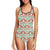 Swedish Dala Style Pattern One Piece Swimsuit-JTAMIGO.COM