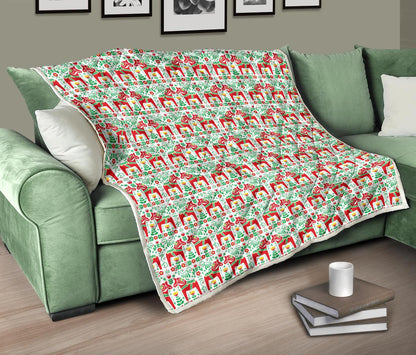 Swedish Dala Style Pattern Premium Quilt-JTAMIGO.COM