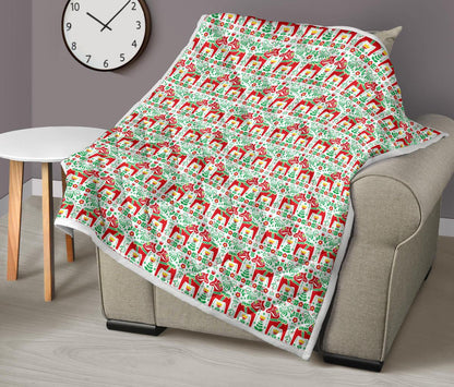 Swedish Dala Style Pattern Premium Quilt-JTAMIGO.COM