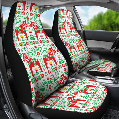 Swedish Dala Style Pattern Universal Fit Car Seat Covers
