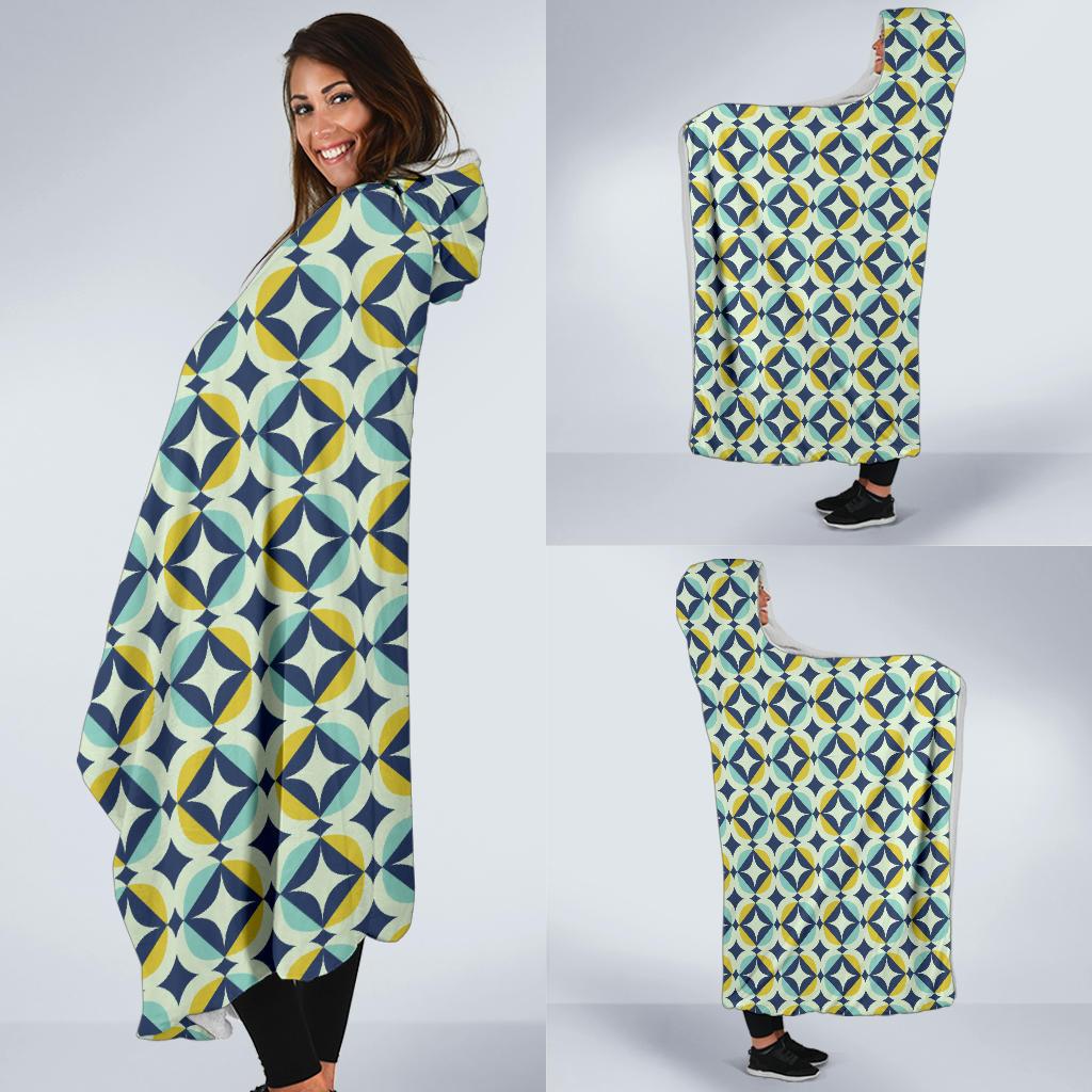 Swedish Design Pattern Hooded Blanket-JTAMIGO.COM