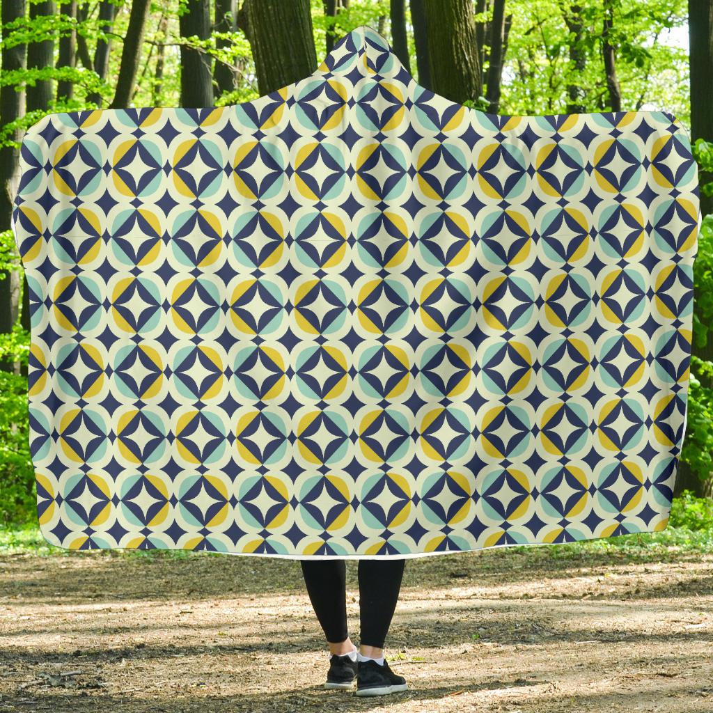 Swedish Design Pattern Hooded Blanket-JTAMIGO.COM