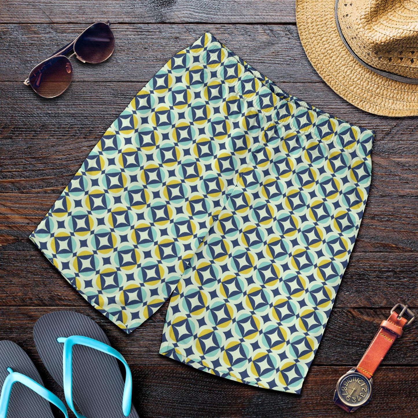 Swedish Design Pattern Mens Shorts-JTAMIGO.COM