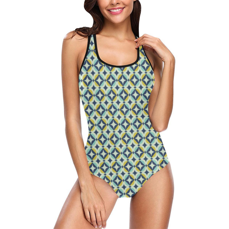 Swedish Design Pattern One Piece Swimsuit-JTAMIGO.COM