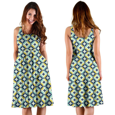 Swedish Design Pattern Sleeveless Dress