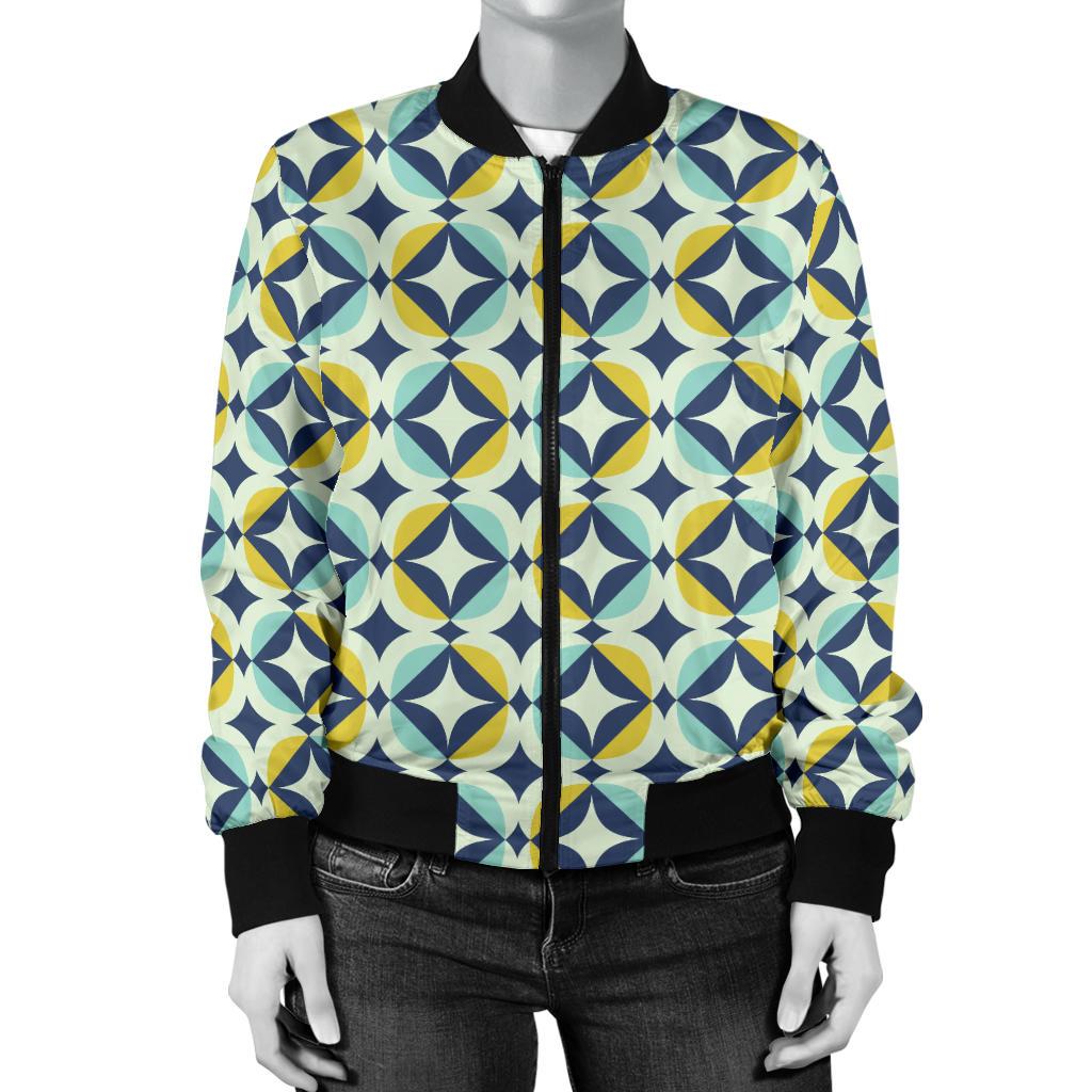 Swedish Design Pattern Women Casual Bomber Jacket