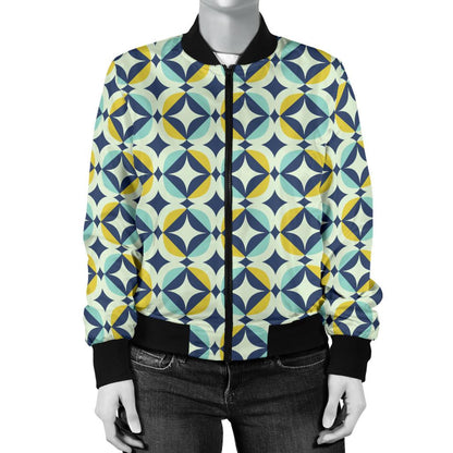 Swedish Design Pattern Women Casual Bomber Jacket