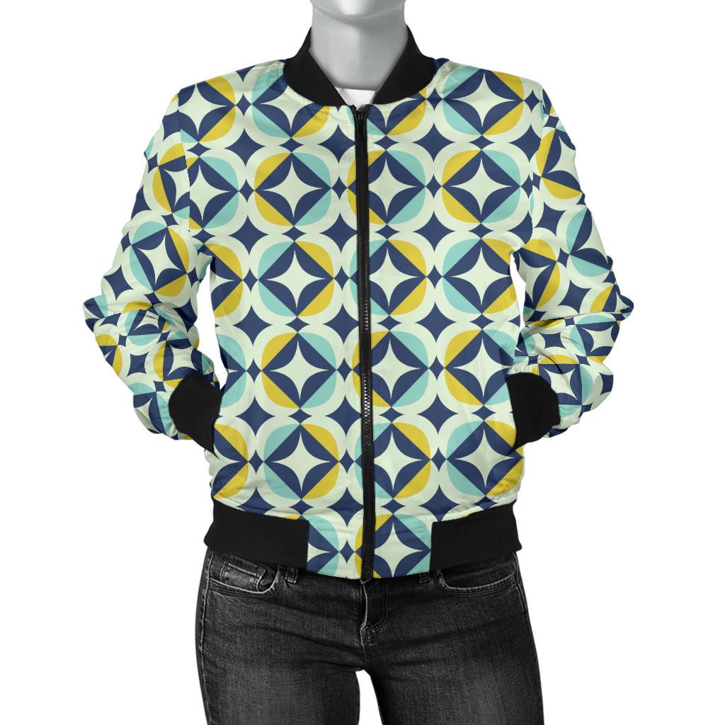Swedish Design Pattern Women Casual Bomber Jacket