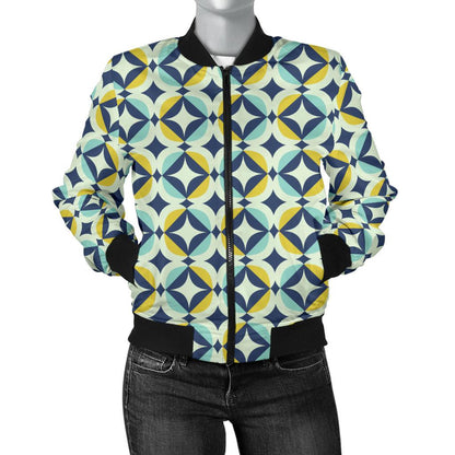 Swedish Design Pattern Women Casual Bomber Jacket