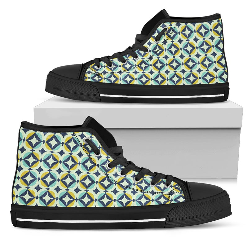 Swedish Design Pattern Women High Top Shoes