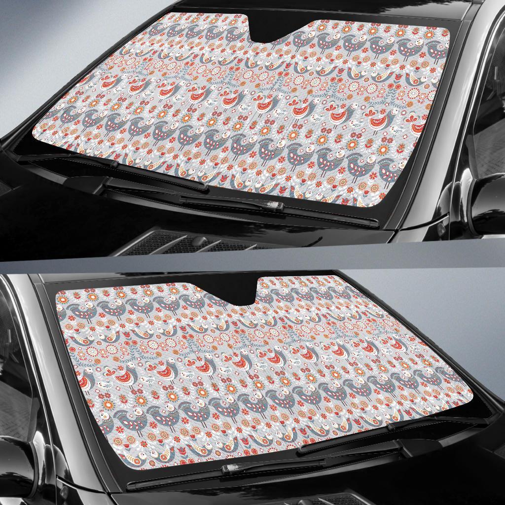 Swedish Nordic Design Print Car Sun Shade For Windshield