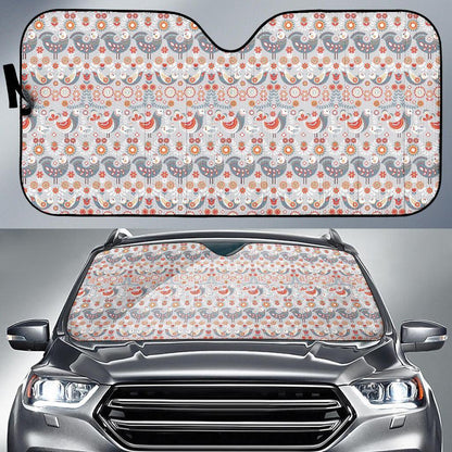 Swedish Nordic Design Print Car Sun Shade For Windshield