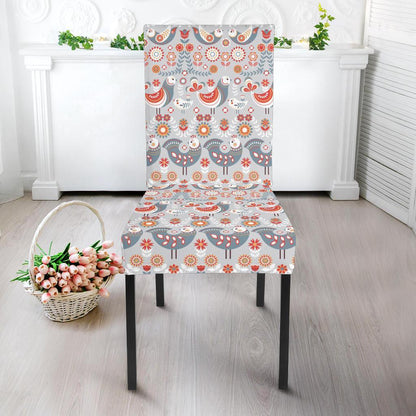 Swedish Nordic Design Print Dining Chair Slipcover-JTAMIGO.COM