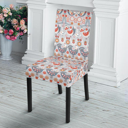 Swedish Nordic Design Print Dining Chair Slipcover-JTAMIGO.COM