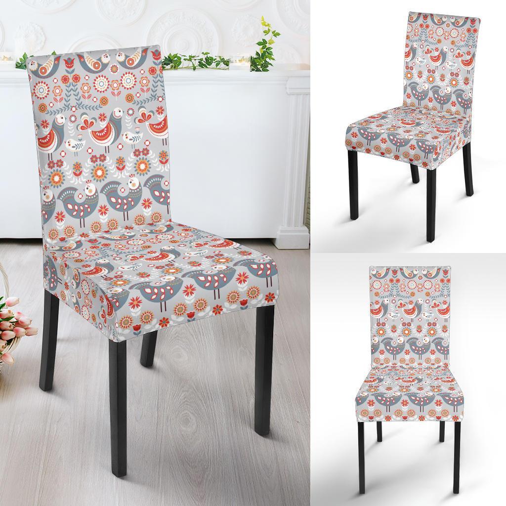 Swedish Nordic Design Print Dining Chair Slipcover-JTAMIGO.COM