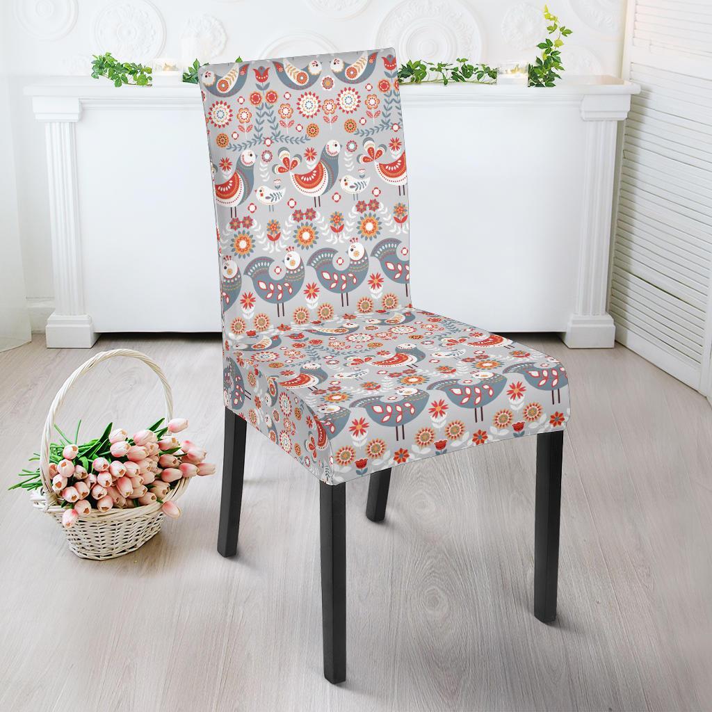 Swedish Nordic Design Print Dining Chair Slipcover-JTAMIGO.COM