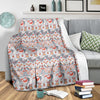 Swedish Nordic Design Print Fleece Blanket