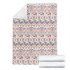 Swedish Nordic Design Print Fleece Blanket