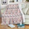 Swedish Nordic Design Print Fleece Blanket