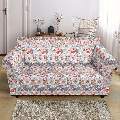 Swedish Nordic Design Print Loveseat Slipcover-JTAMIGO.COM