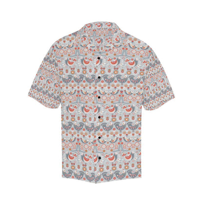 Swedish Nordic Design Print Men Aloha Hawaiian Shirt