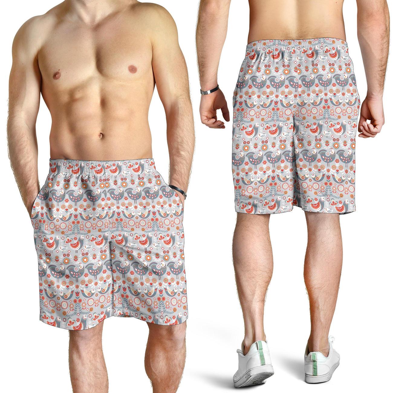 Swedish Nordic Design Print Mens Shorts-JTAMIGO.COM