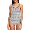 Swedish Nordic Design Print One Piece Swimsuit-JTAMIGO.COM