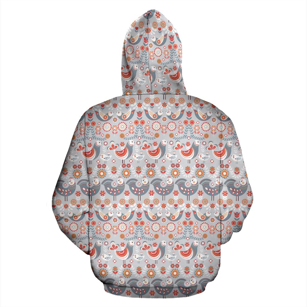 Swedish Nordic Design Print Pullover Hoodie