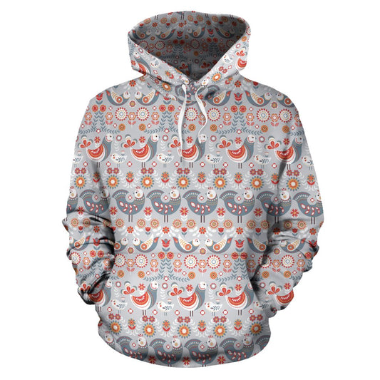 Swedish Nordic Design Print Pullover Hoodie