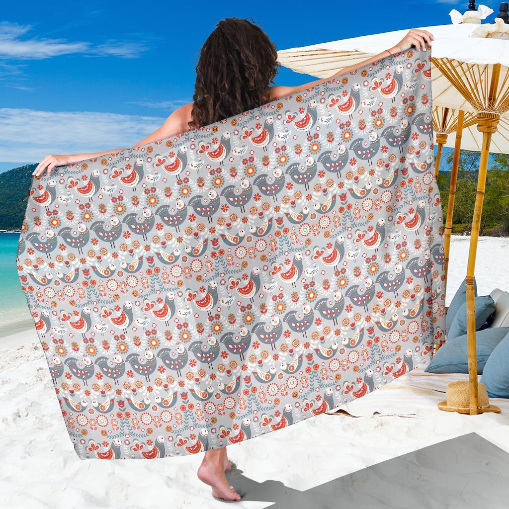 Swedish Nordic Design Print Sarong Pareo Wrap