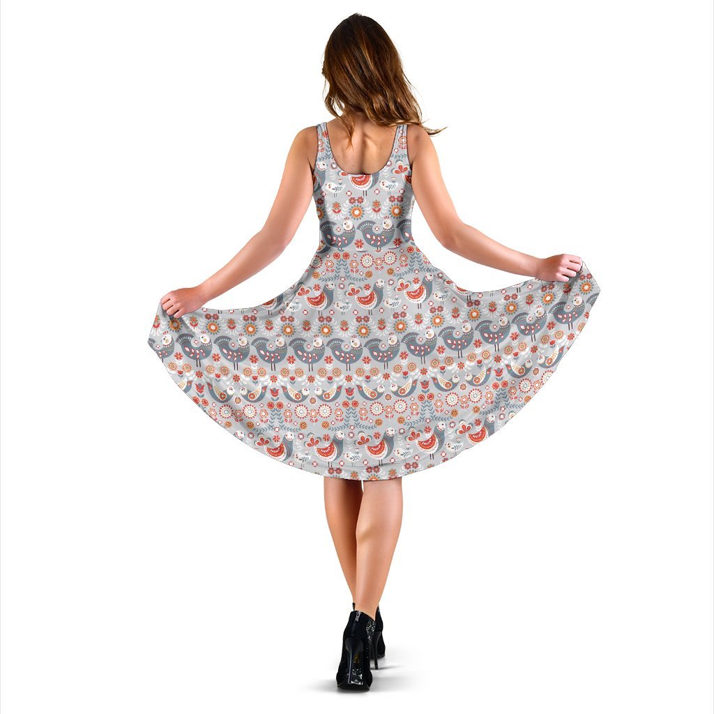 Swedish Nordic Design Print Sleeveless Dress