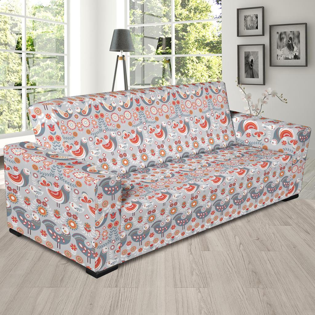 Swedish Nordic Design Print Sofa Slipcover-JTAMIGO.COM