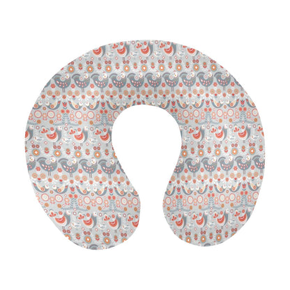 Swedish Nordic Design Print U-Shaped Travel Neck Pillow-JTAMIGO.COM