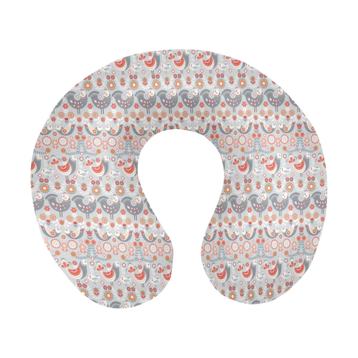 Swedish Nordic Design Print U-Shaped Travel Neck Pillow-JTAMIGO.COM