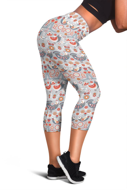 Swedish Nordic Design Print Women Capris