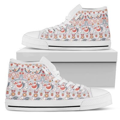 Swedish Nordic Design Print Women High Top Shoes