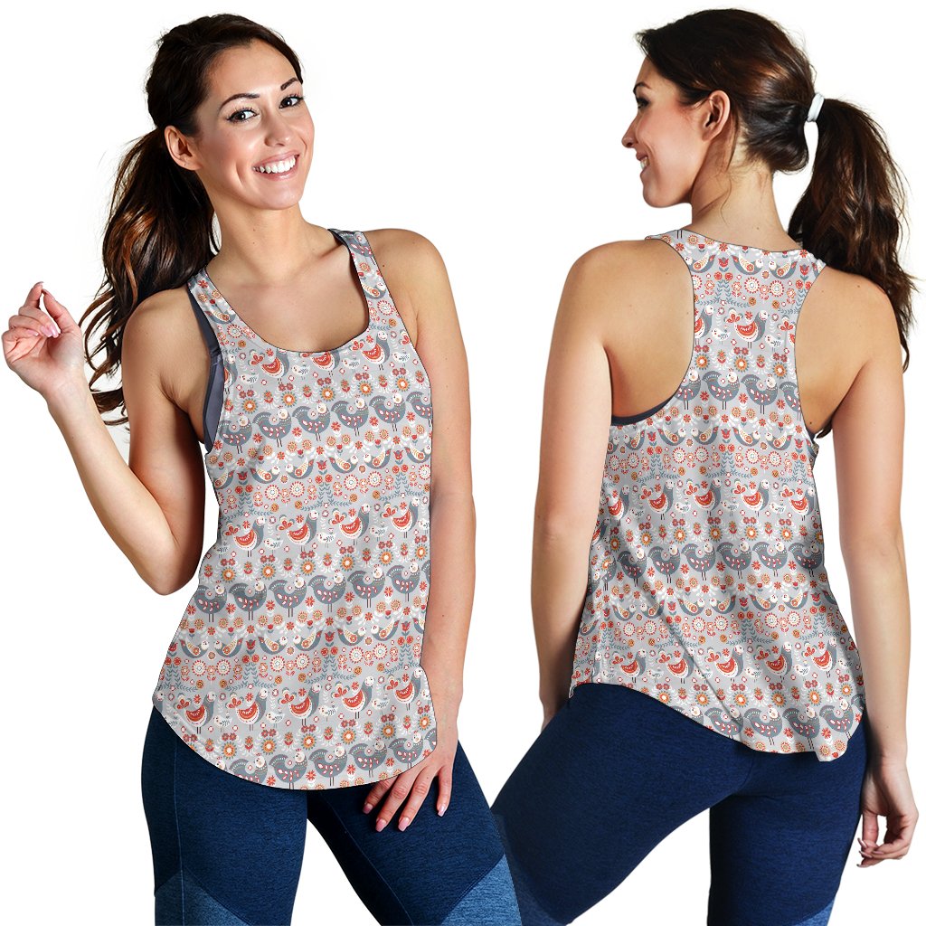 Swedish Nordic Design Print Women Racerback Tank Top