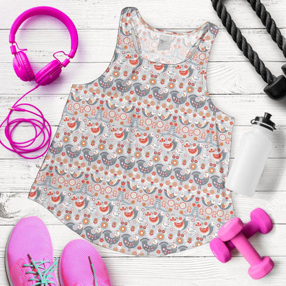 Swedish Nordic Design Print Women Racerback Tank Top