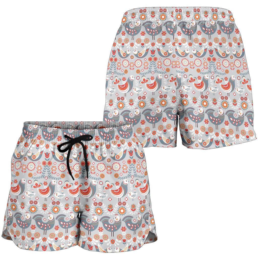 Swedish Nordic Design Print Women Shorts-JTAMIGO.COM