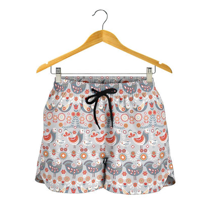Swedish Nordic Design Print Women Shorts-JTAMIGO.COM