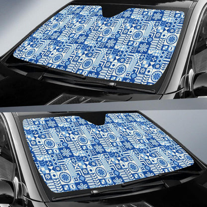 Swedish Print Pattern Car Sun Shade For Windshield