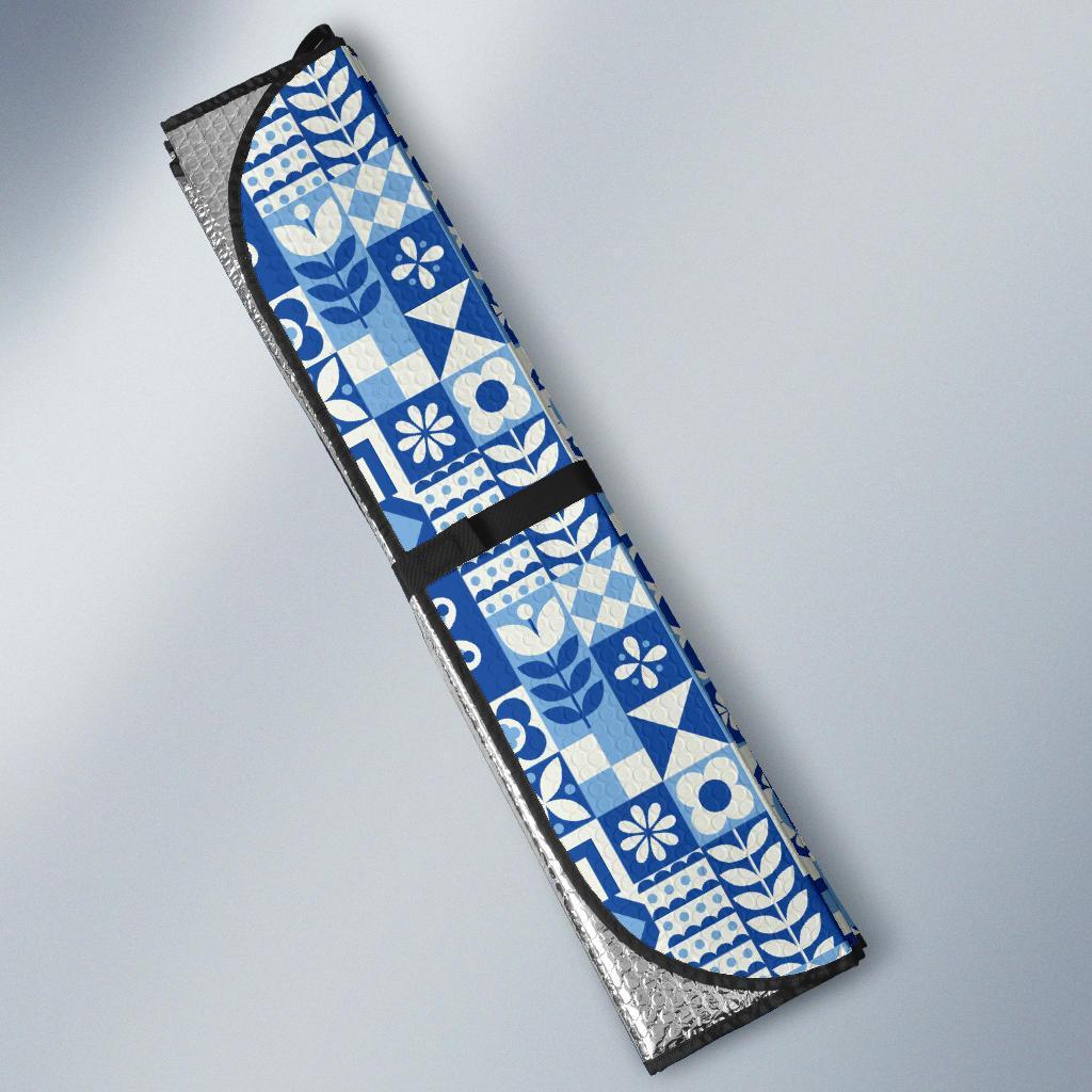 Swedish Print Pattern Car Sun Shade For Windshield