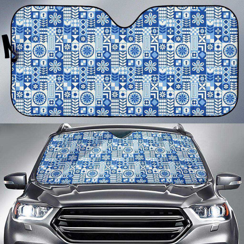 Swedish Print Pattern Car Sun Shade For Windshield