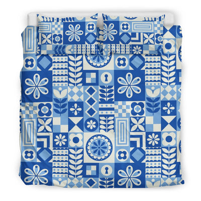 Swedish Print Pattern Duvet Cover Bedding Set