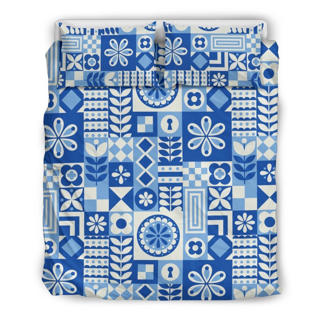 Swedish Print Pattern Duvet Cover Bedding Set