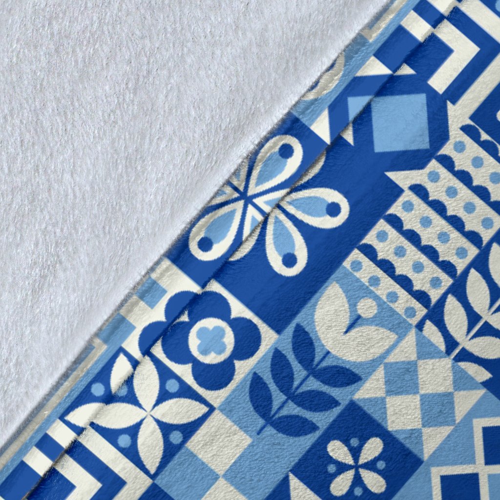Swedish Print Pattern Fleece Blanket