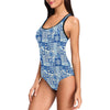 Swedish Print Pattern One Piece Swimsuit-JTAMIGO.COM