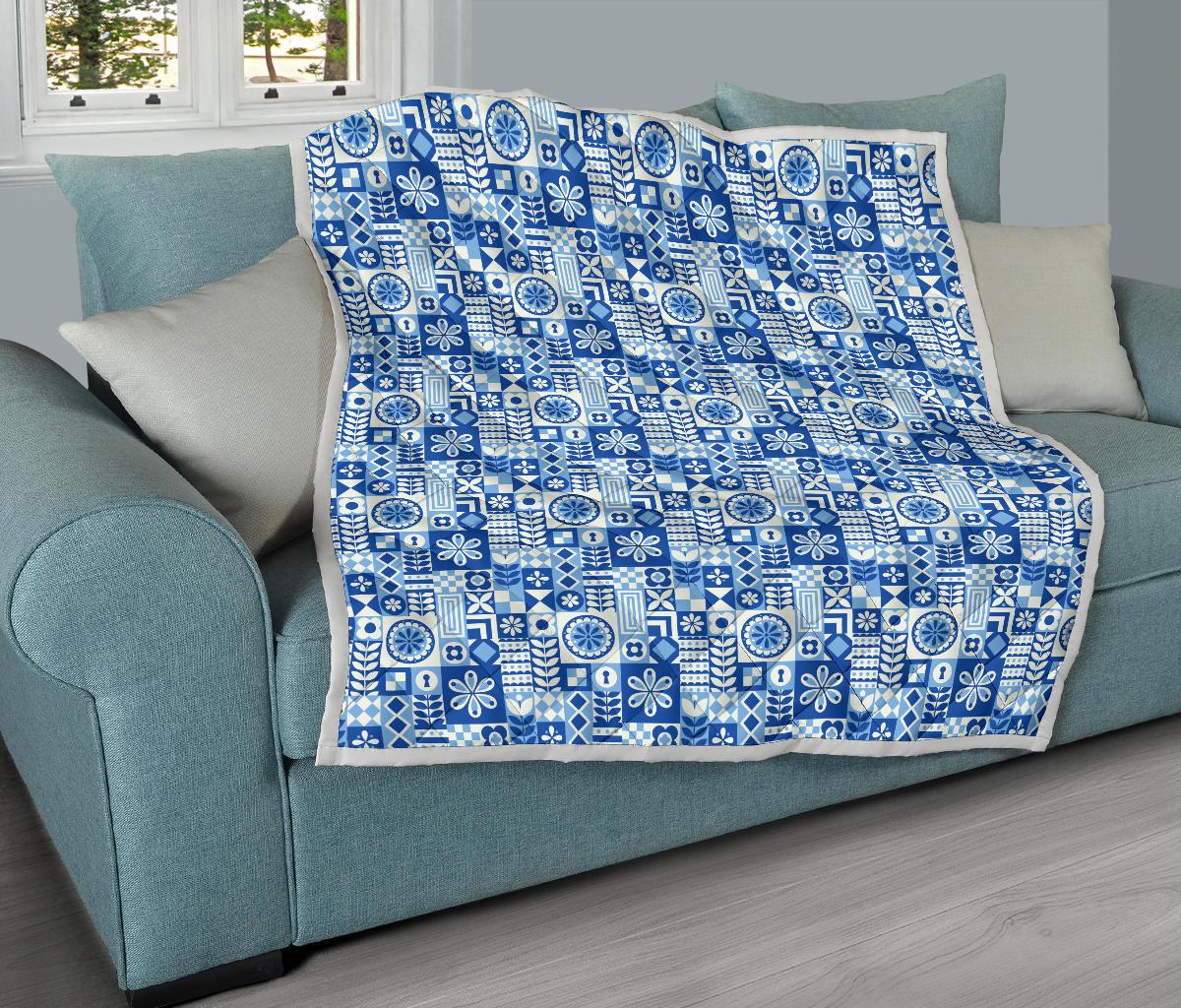 Swedish Print Pattern Premium Quilt-JTAMIGO.COM