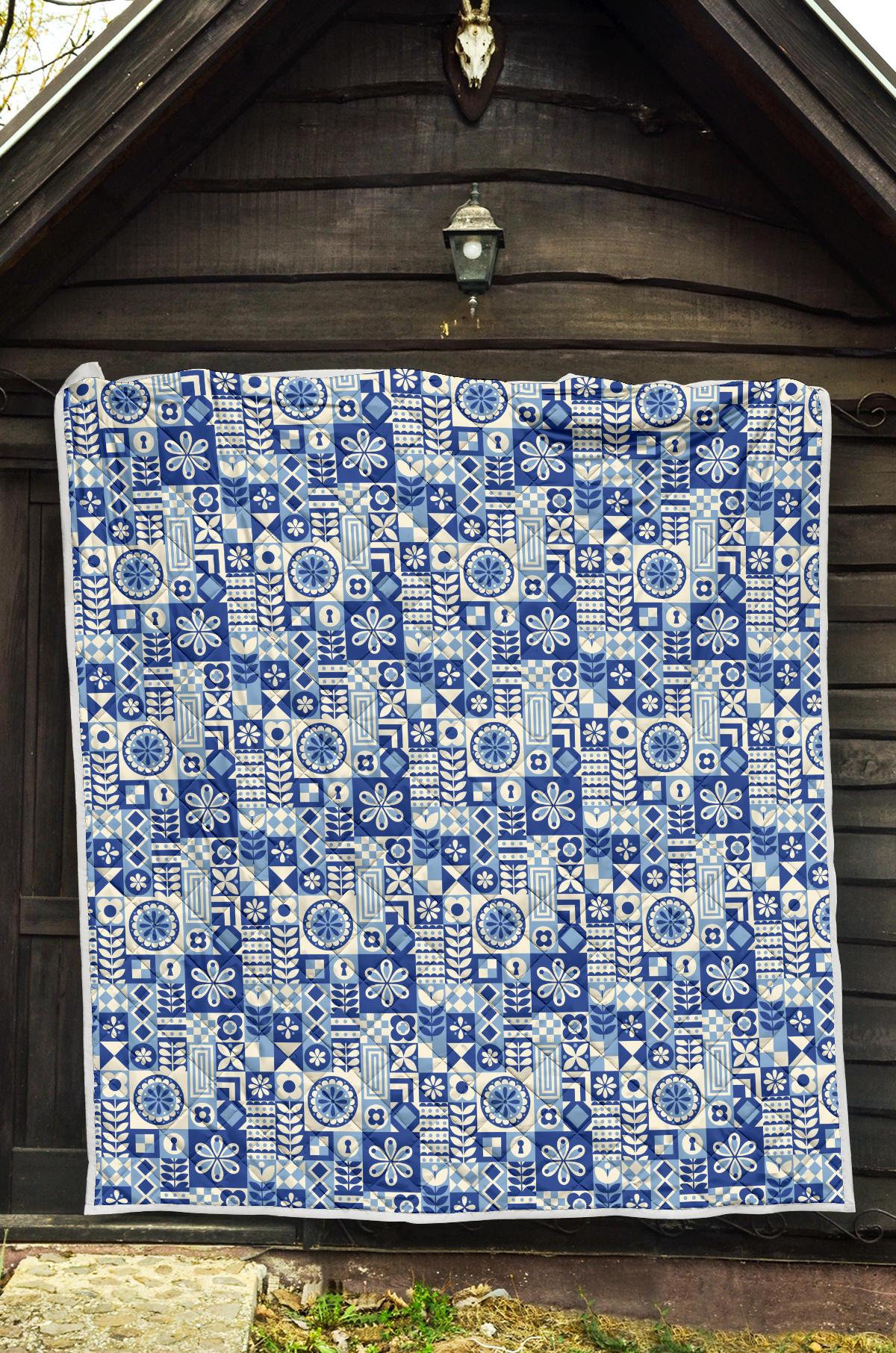 Swedish Print Pattern Premium Quilt-JTAMIGO.COM