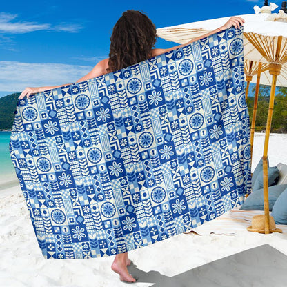 Swedish Print Pattern Sarong Pareo Wrap